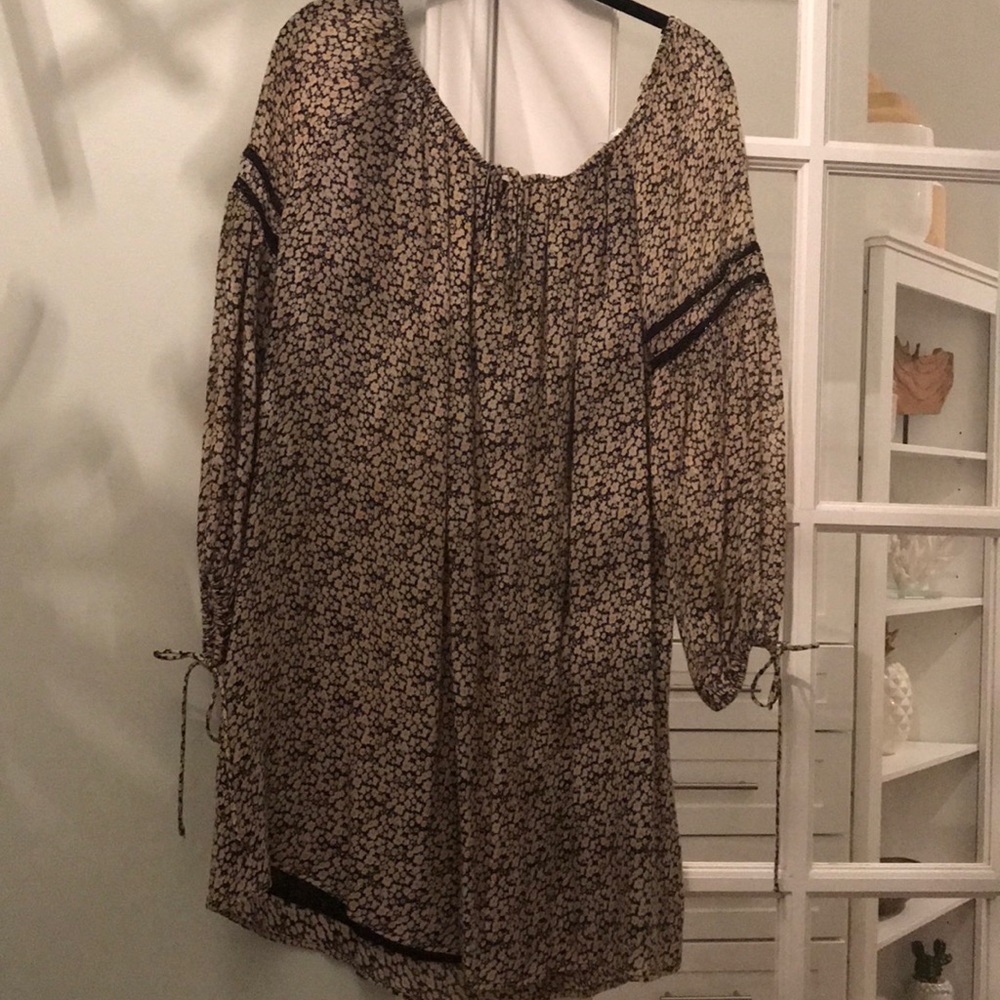 Off the shoulder sunflower dress